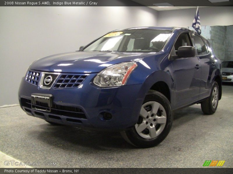 Indigo Blue Metallic / Gray 2008 Nissan Rogue S AWD