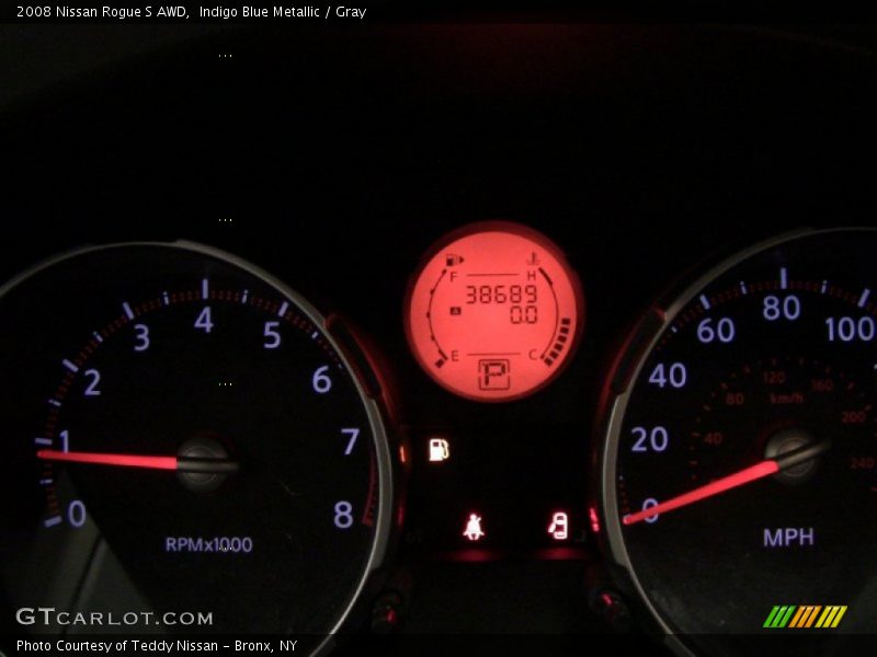 Indigo Blue Metallic / Gray 2008 Nissan Rogue S AWD