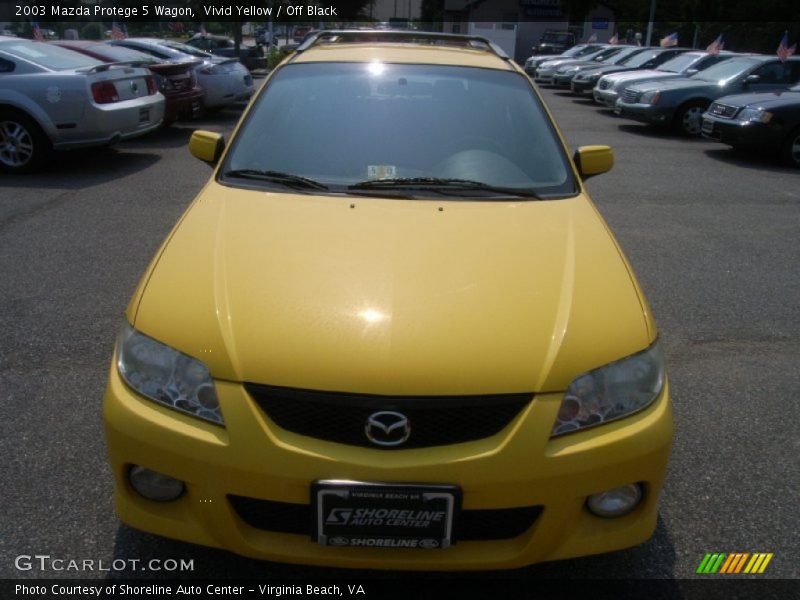 Vivid Yellow / Off Black 2003 Mazda Protege 5 Wagon