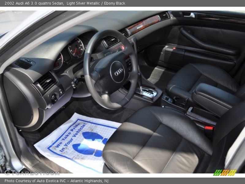 Light Silver Metallic / Ebony Black 2002 Audi A6 3.0 quattro Sedan