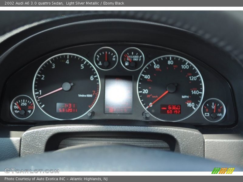 Light Silver Metallic / Ebony Black 2002 Audi A6 3.0 quattro Sedan