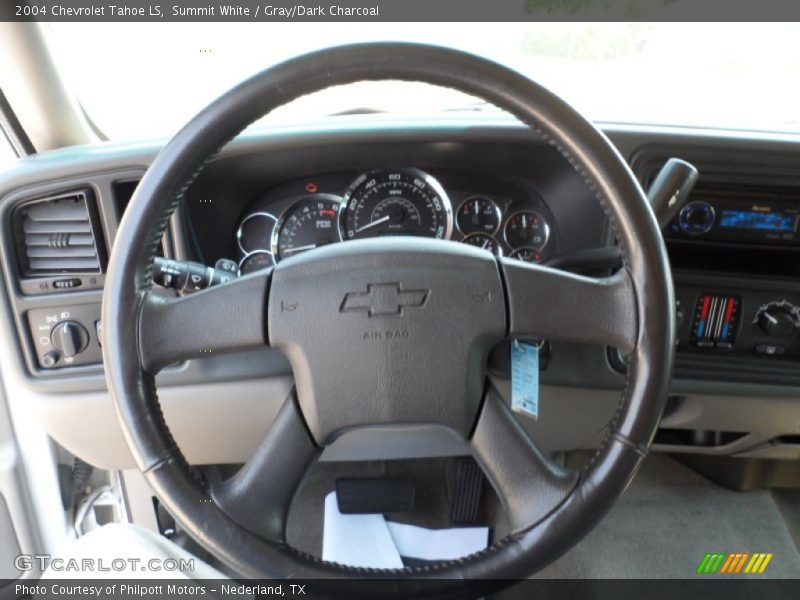 Summit White / Gray/Dark Charcoal 2004 Chevrolet Tahoe LS