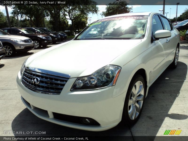 Ivory Pearl / Wheat 2007 Infiniti M 35 Sedan