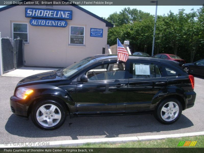 Brilliant Black Crystal Pearl / Pastel Pebble Beige 2008 Dodge Caliber SE