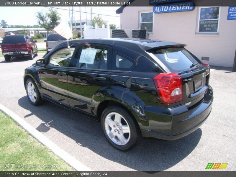 Brilliant Black Crystal Pearl / Pastel Pebble Beige 2008 Dodge Caliber SE