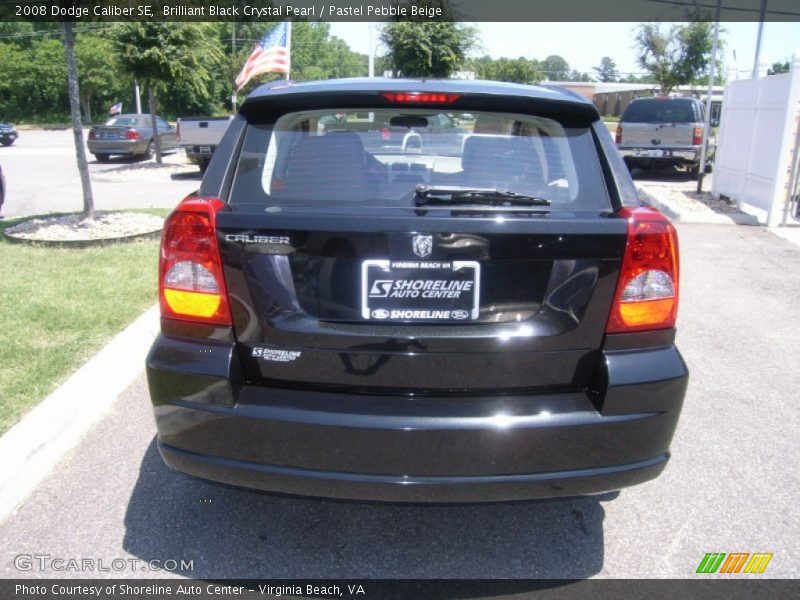 Brilliant Black Crystal Pearl / Pastel Pebble Beige 2008 Dodge Caliber SE