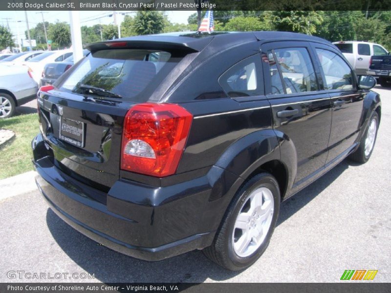 Brilliant Black Crystal Pearl / Pastel Pebble Beige 2008 Dodge Caliber SE