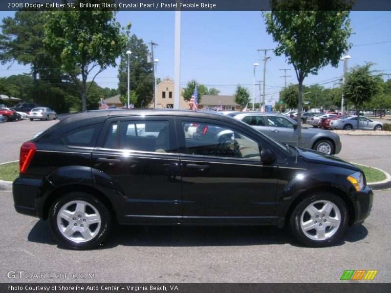 Brilliant Black Crystal Pearl / Pastel Pebble Beige 2008 Dodge Caliber SE