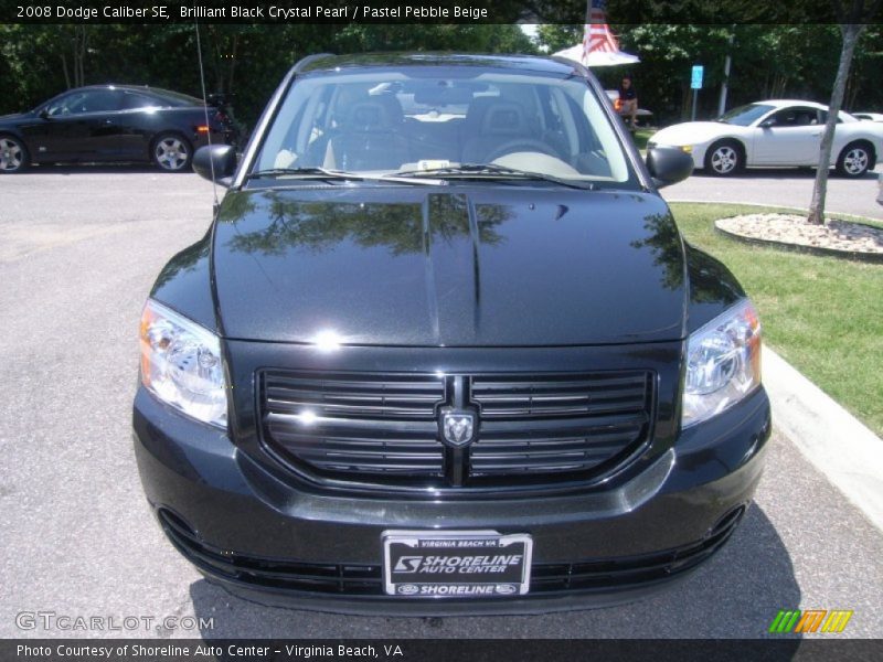 Brilliant Black Crystal Pearl / Pastel Pebble Beige 2008 Dodge Caliber SE