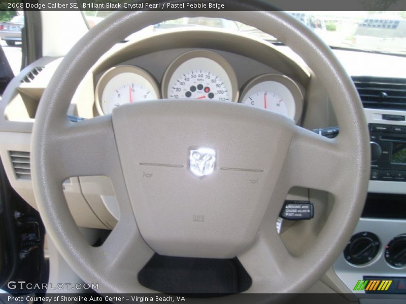 Brilliant Black Crystal Pearl / Pastel Pebble Beige 2008 Dodge Caliber SE