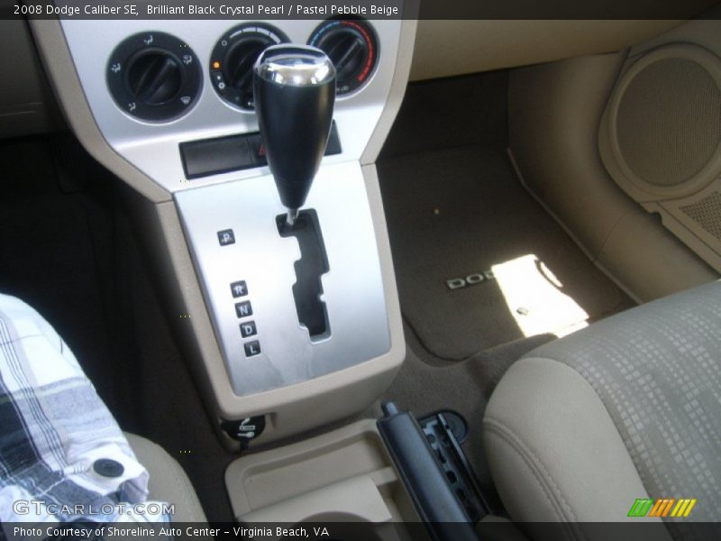 Brilliant Black Crystal Pearl / Pastel Pebble Beige 2008 Dodge Caliber SE