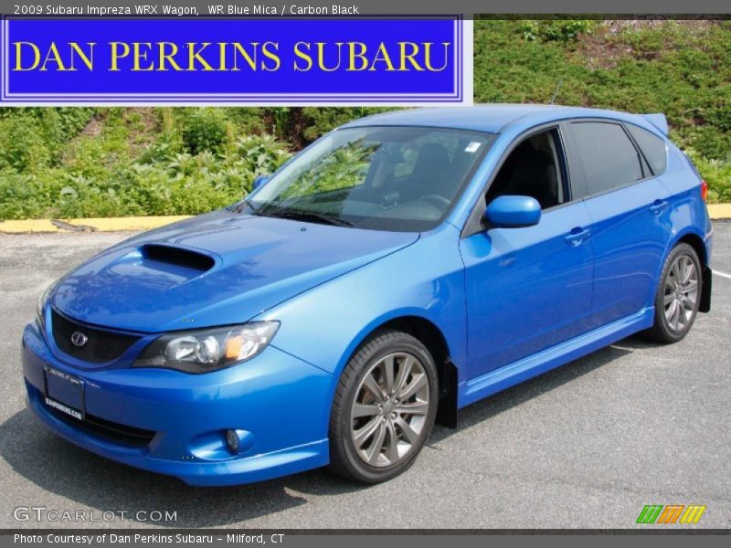 WR Blue Mica / Carbon Black 2009 Subaru Impreza WRX Wagon