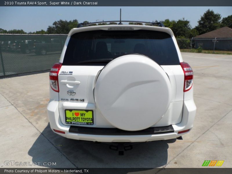 Super White / Dark Charcoal 2010 Toyota RAV4 Sport