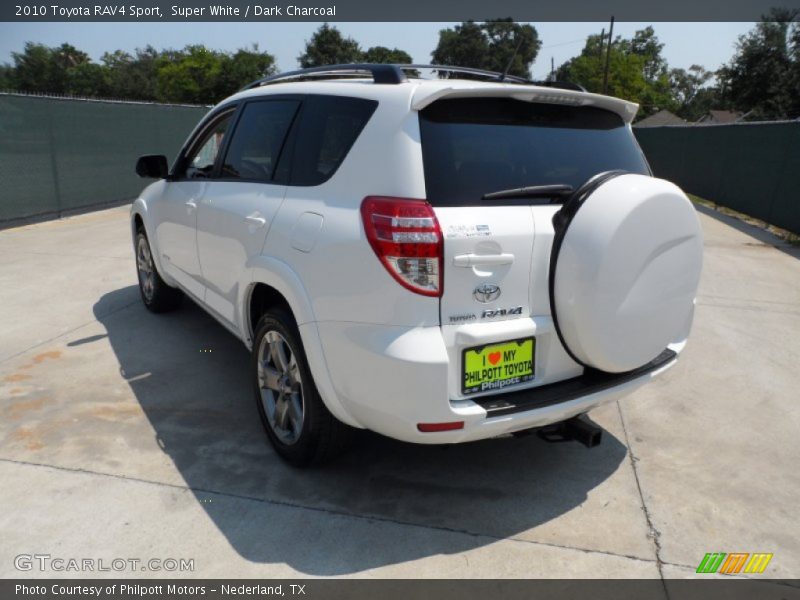 Super White / Dark Charcoal 2010 Toyota RAV4 Sport