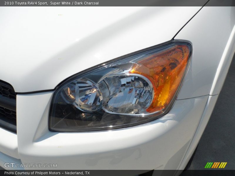 Super White / Dark Charcoal 2010 Toyota RAV4 Sport