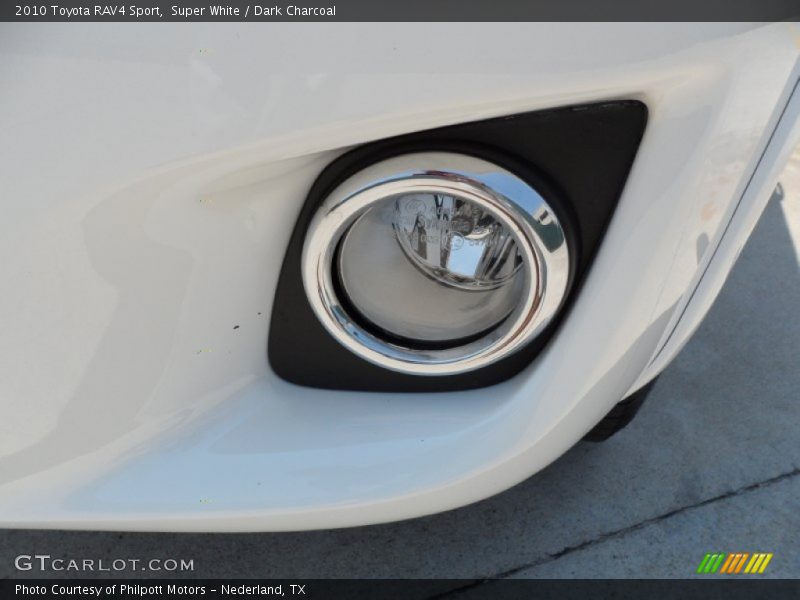 Super White / Dark Charcoal 2010 Toyota RAV4 Sport