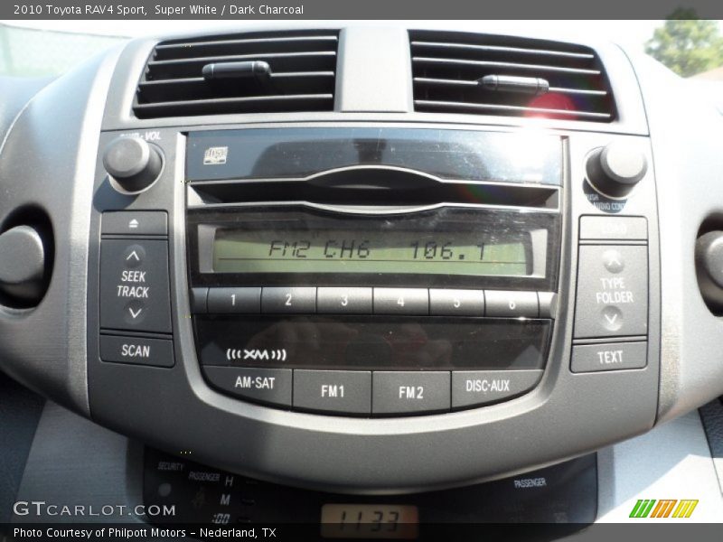 Super White / Dark Charcoal 2010 Toyota RAV4 Sport