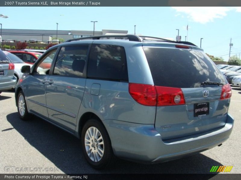Blue Mirage Metallic / Taupe 2007 Toyota Sienna XLE