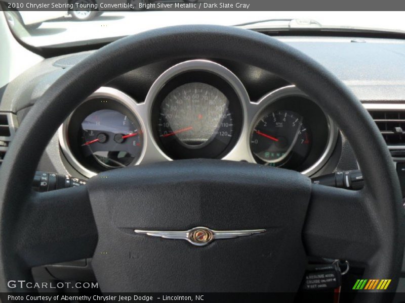 Bright Silver Metallic / Dark Slate Gray 2010 Chrysler Sebring Touring Convertible