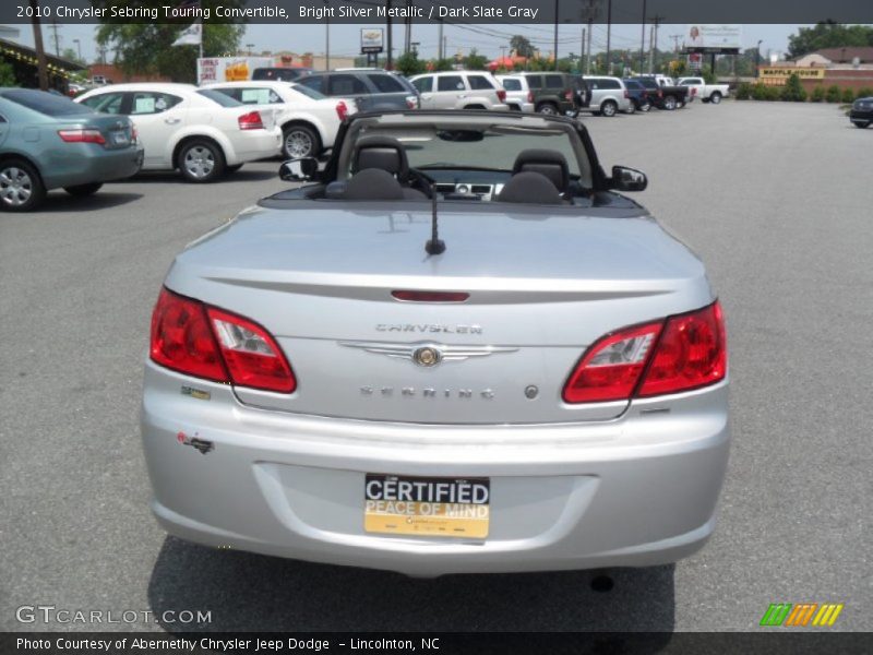 Bright Silver Metallic / Dark Slate Gray 2010 Chrysler Sebring Touring Convertible