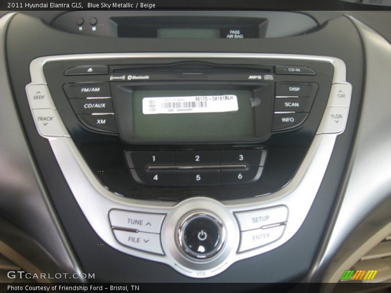 Blue Sky Metallic / Beige 2011 Hyundai Elantra GLS