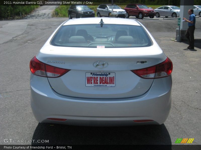 Shimmering Silver Metallic / Gray 2011 Hyundai Elantra GLS