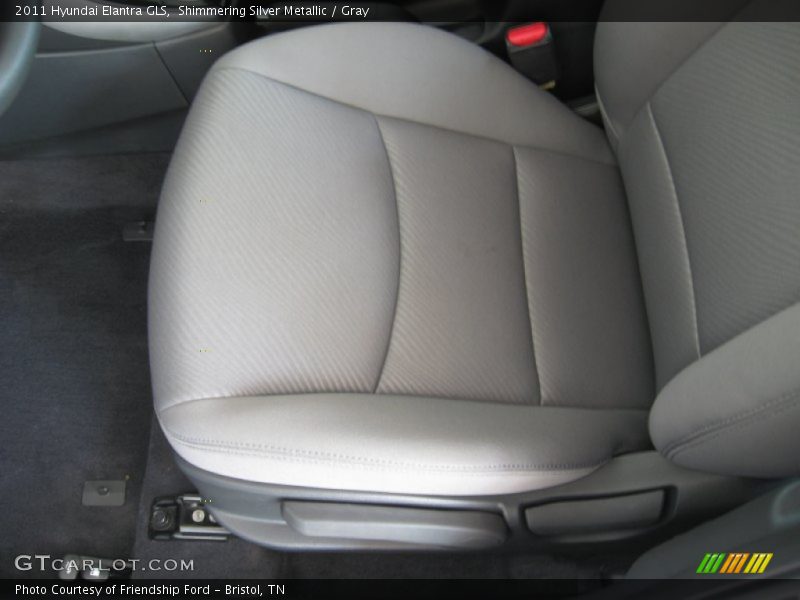 Shimmering Silver Metallic / Gray 2011 Hyundai Elantra GLS