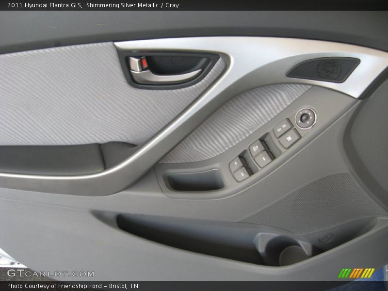 Shimmering Silver Metallic / Gray 2011 Hyundai Elantra GLS