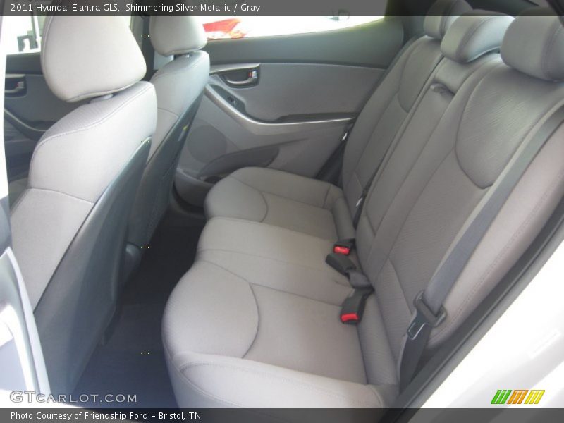 Shimmering Silver Metallic / Gray 2011 Hyundai Elantra GLS