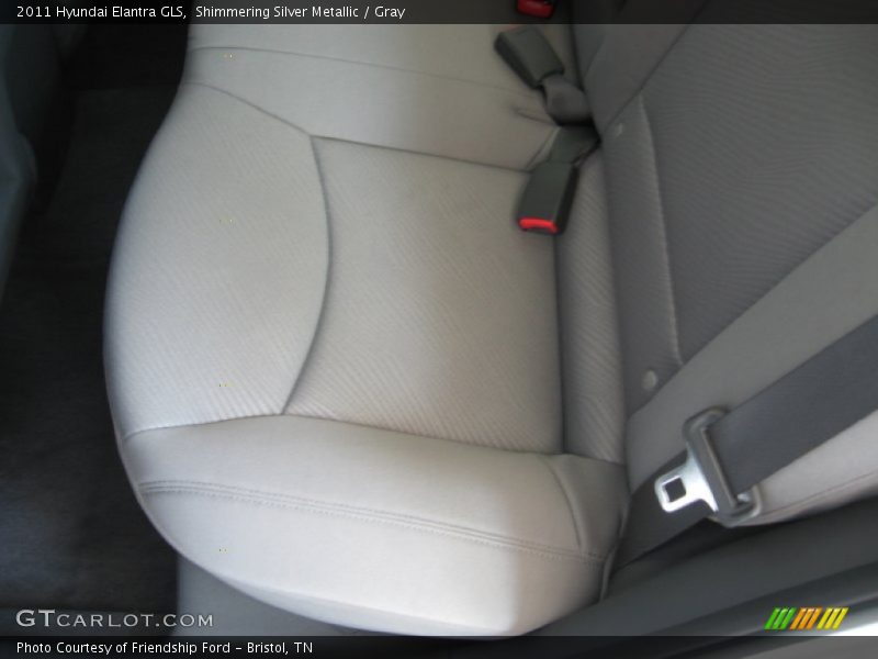 Shimmering Silver Metallic / Gray 2011 Hyundai Elantra GLS