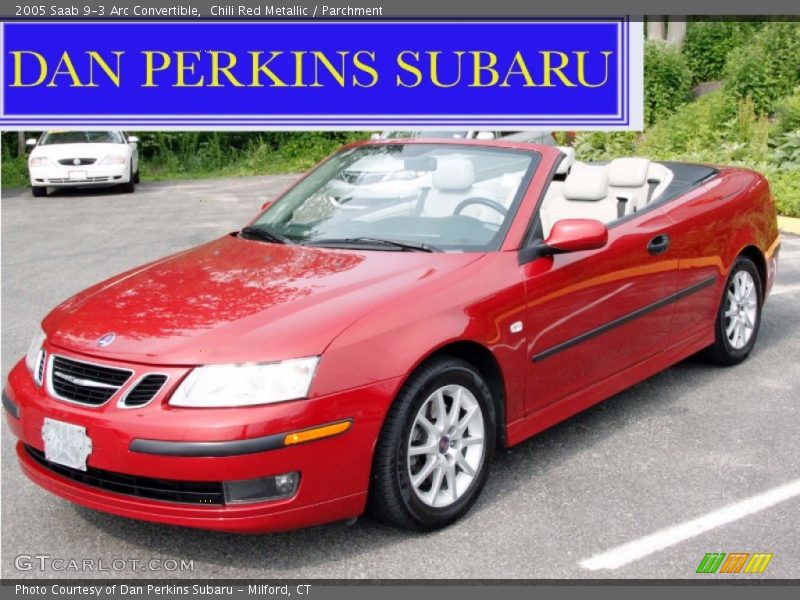 Chili Red Metallic / Parchment 2005 Saab 9-3 Arc Convertible