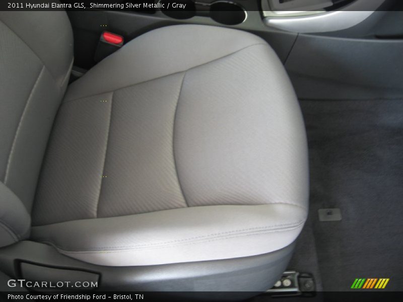 Shimmering Silver Metallic / Gray 2011 Hyundai Elantra GLS