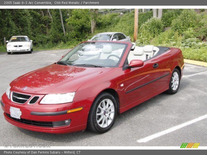 Chili Red Metallic / Parchment 2005 Saab 9-3 Arc Convertible