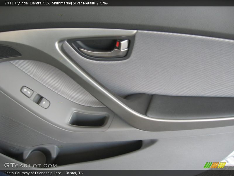 Shimmering Silver Metallic / Gray 2011 Hyundai Elantra GLS