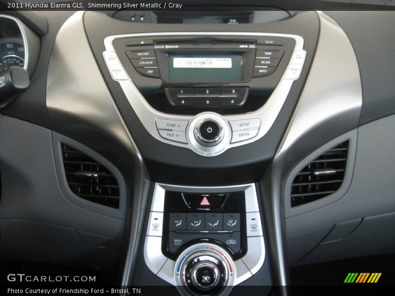Shimmering Silver Metallic / Gray 2011 Hyundai Elantra GLS
