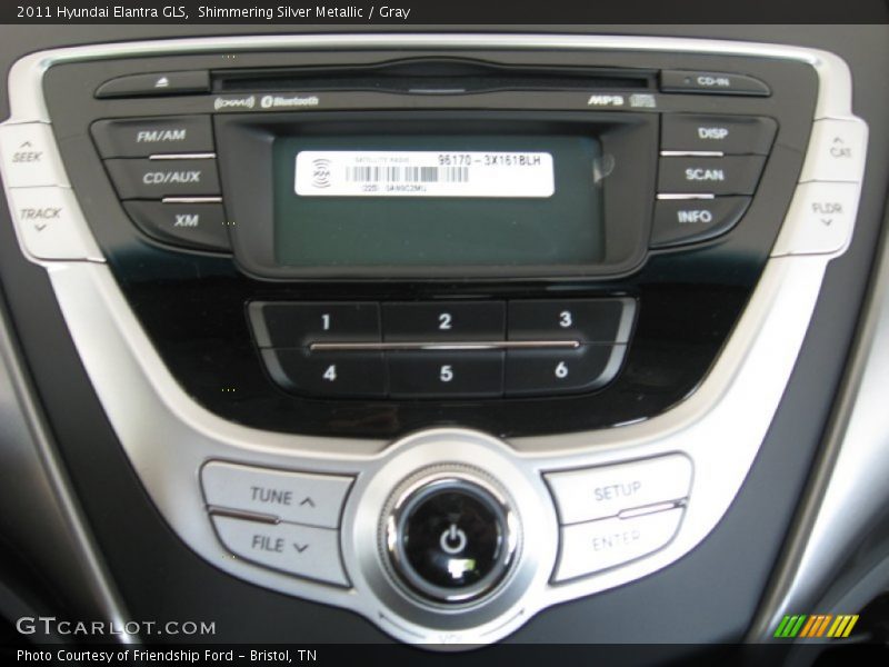 Shimmering Silver Metallic / Gray 2011 Hyundai Elantra GLS