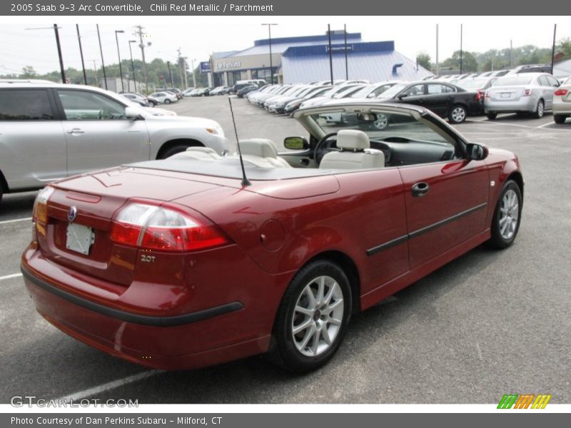 Chili Red Metallic / Parchment 2005 Saab 9-3 Arc Convertible