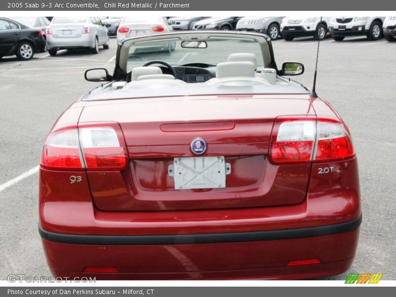 Chili Red Metallic / Parchment 2005 Saab 9-3 Arc Convertible