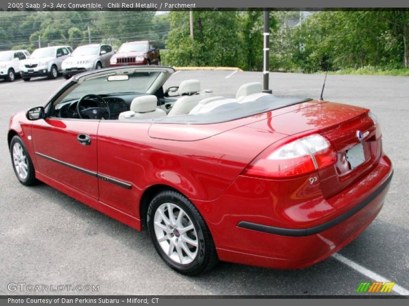 Chili Red Metallic / Parchment 2005 Saab 9-3 Arc Convertible