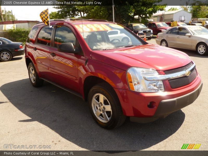 Salsa Red Metallic / Light Gray 2005 Chevrolet Equinox LS AWD