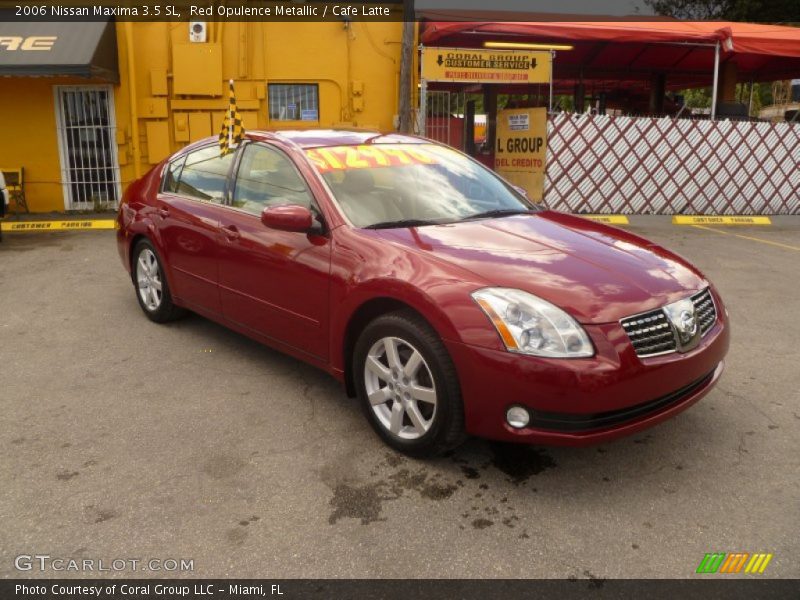 Red Opulence Metallic / Cafe Latte 2006 Nissan Maxima 3.5 SL