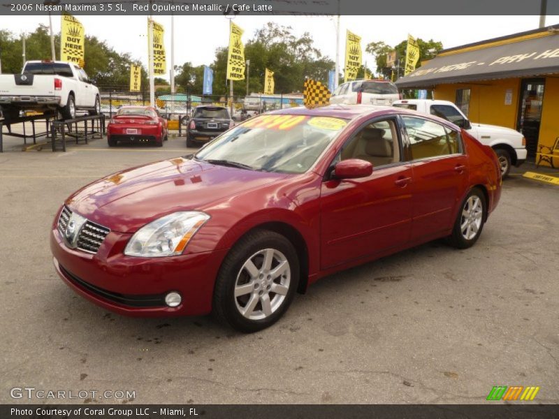 Red Opulence Metallic / Cafe Latte 2006 Nissan Maxima 3.5 SL