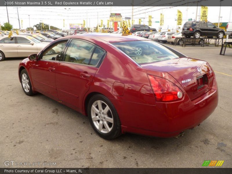 Red Opulence Metallic / Cafe Latte 2006 Nissan Maxima 3.5 SL