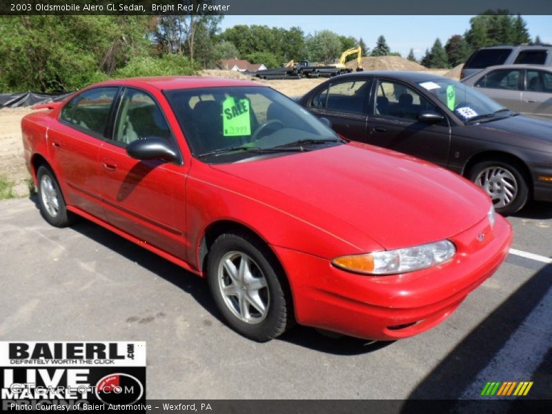 Bright Red / Pewter 2003 Oldsmobile Alero GL Sedan