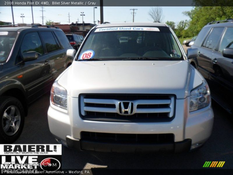 Billet Silver Metallic / Gray 2008 Honda Pilot EX 4WD