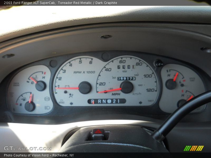 Toreador Red Metallic / Dark Graphite 2003 Ford Ranger XLT SuperCab