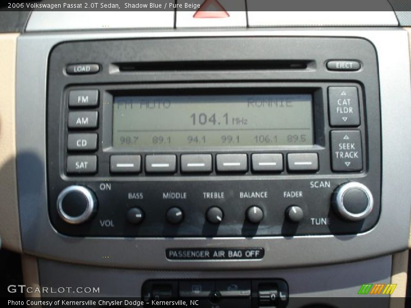 Shadow Blue / Pure Beige 2006 Volkswagen Passat 2.0T Sedan