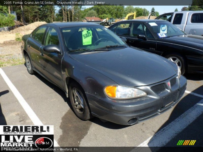 Graystone Metallic / Dark Pewter 2005 Pontiac Grand Am SE Sedan