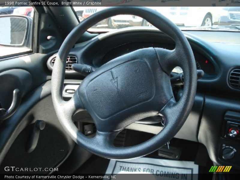 Bright White / Graphite 1998 Pontiac Sunfire SE Coupe