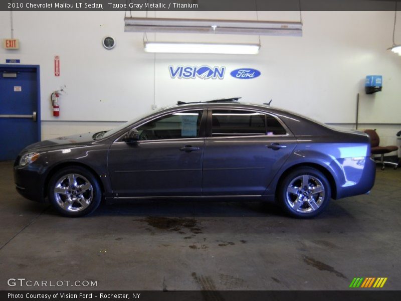 Taupe Gray Metallic / Titanium 2010 Chevrolet Malibu LT Sedan